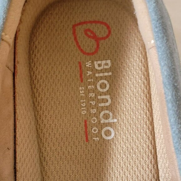 Blondo Waterproof Blue Suede Loafers - Size 7M - Picture 4 of 8